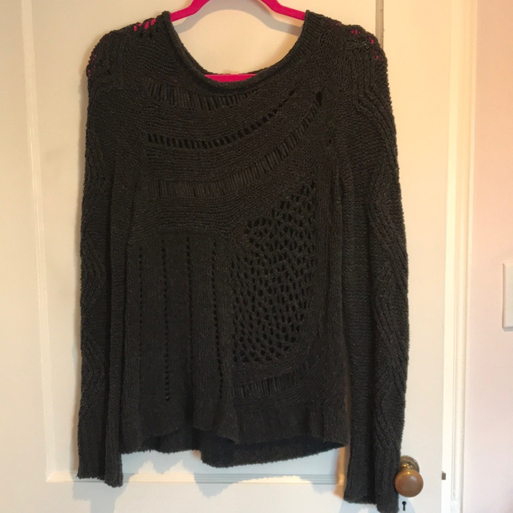 Anthropologie dark grey sweater.